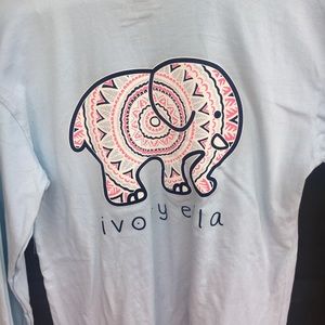 Blue Ivory Ella long sleeve. Light/sky blue.